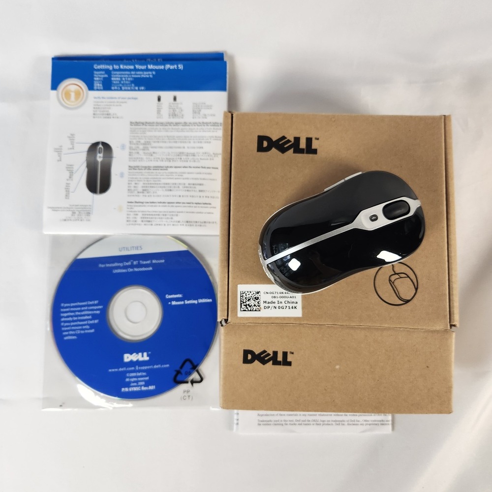Dell BT Travel Mouse PU705 Wireless Bluetooth Mouse Black NIB F299K New